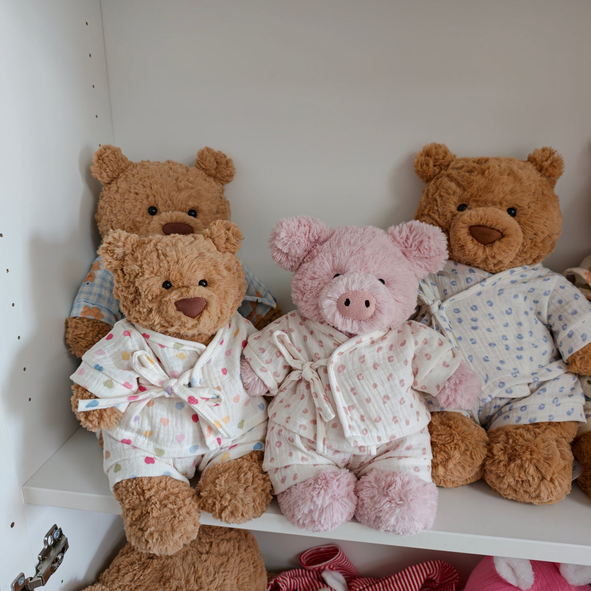 Handmade Cotton Pajama Set for Teddy Bears – Cozy Sleepwear (Clothing Only)