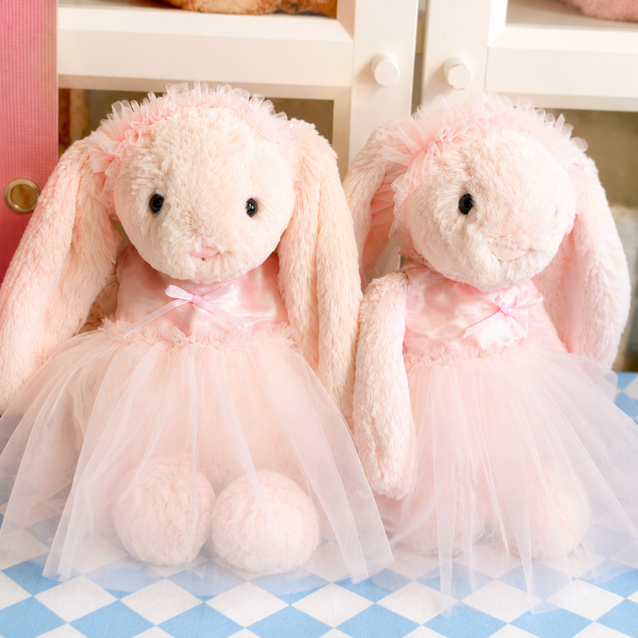 Handmade Bunny Tutu Dress Outfit for Plush Rabbit – Cute Princess Doll Clothes (Clothes Only)