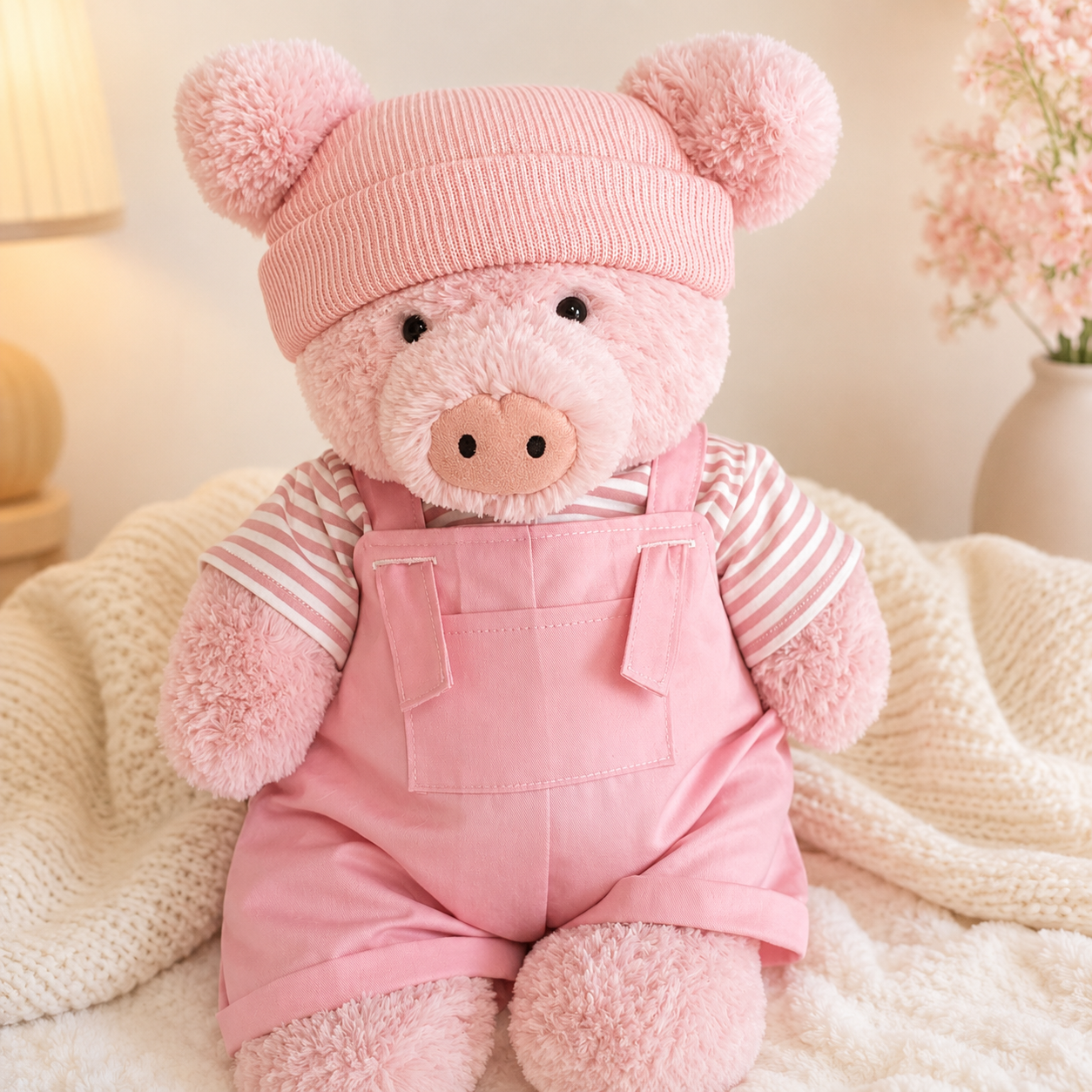 Handmade Cute Teddy Bear Sailor Outfit Set 3 Pieces, Sailor Top Pants & Hat (Clothes Only)