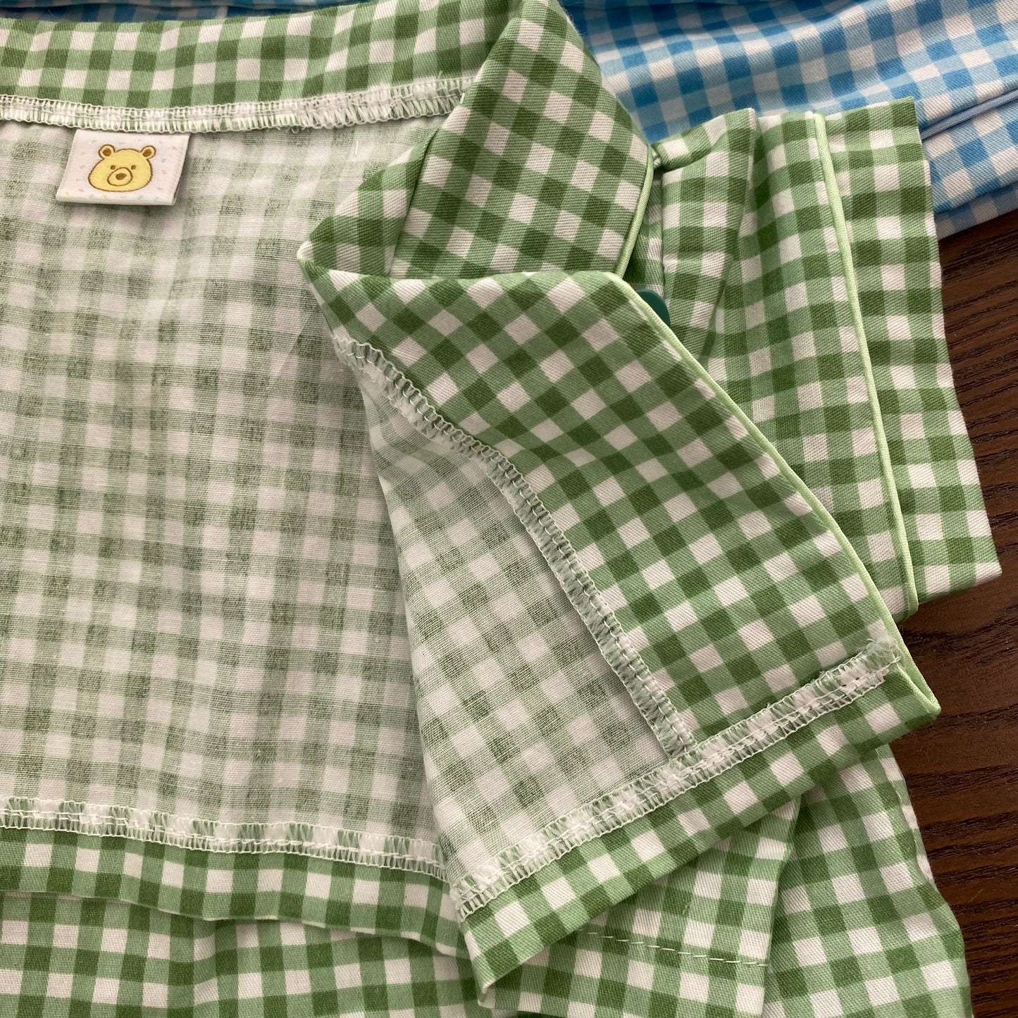 Cute Plaid Cartoon Pajama Set for Plush Bears (Clothing Only, Bear Not Included)