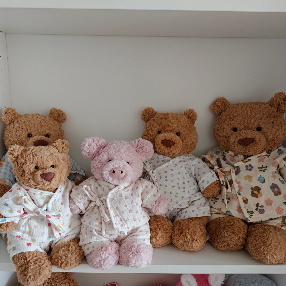 Handmade Cotton Pajama Set for Teddy Bears – Cozy Sleepwear (Clothing Only)