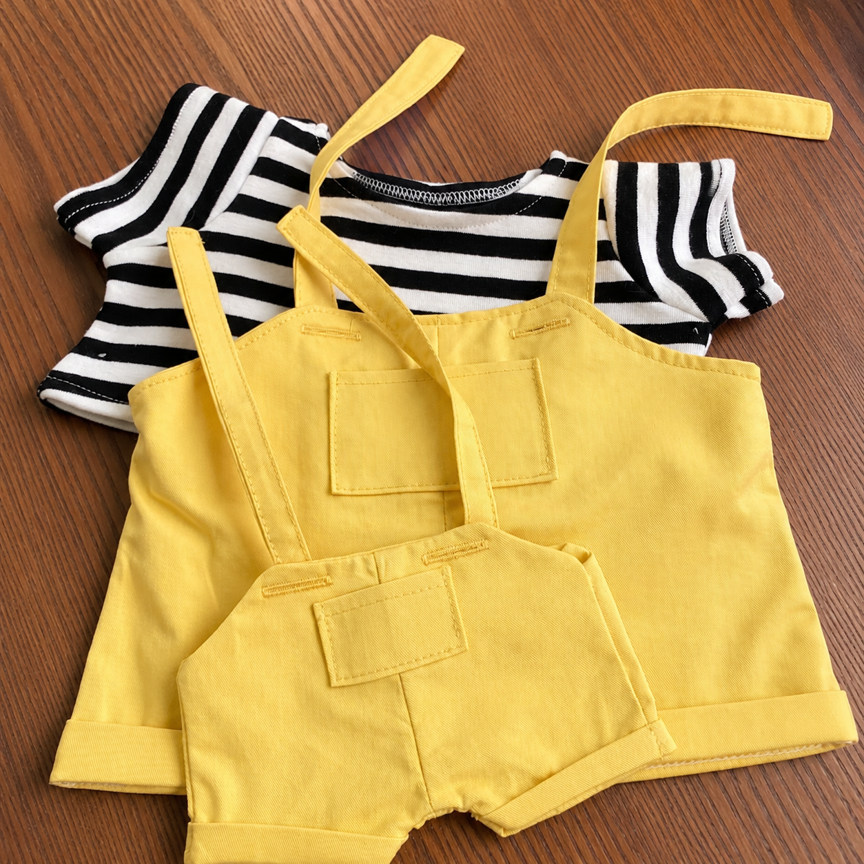 Handmade Cute Teddy Bear Sailor Outfit Set 3 Pieces, Sailor Top Pants & Hat (Clothes Only)