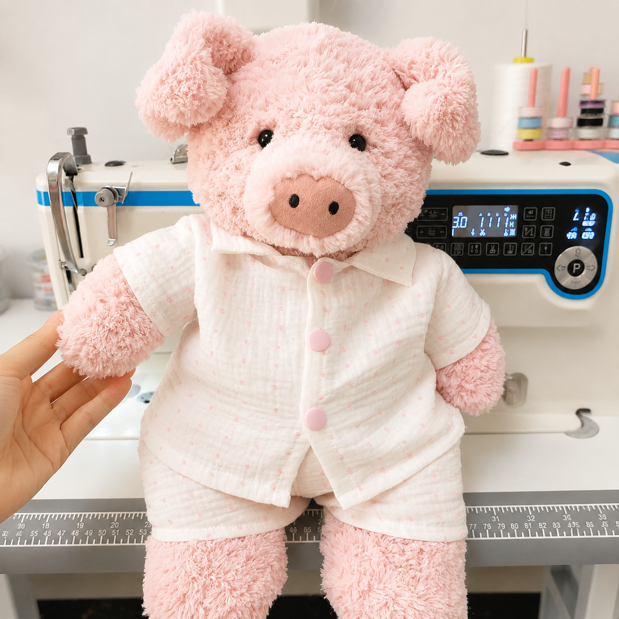 Handmade Cute Teddy Bear Pajama Set – Top & Shorts (Plush Toy Not Included)
