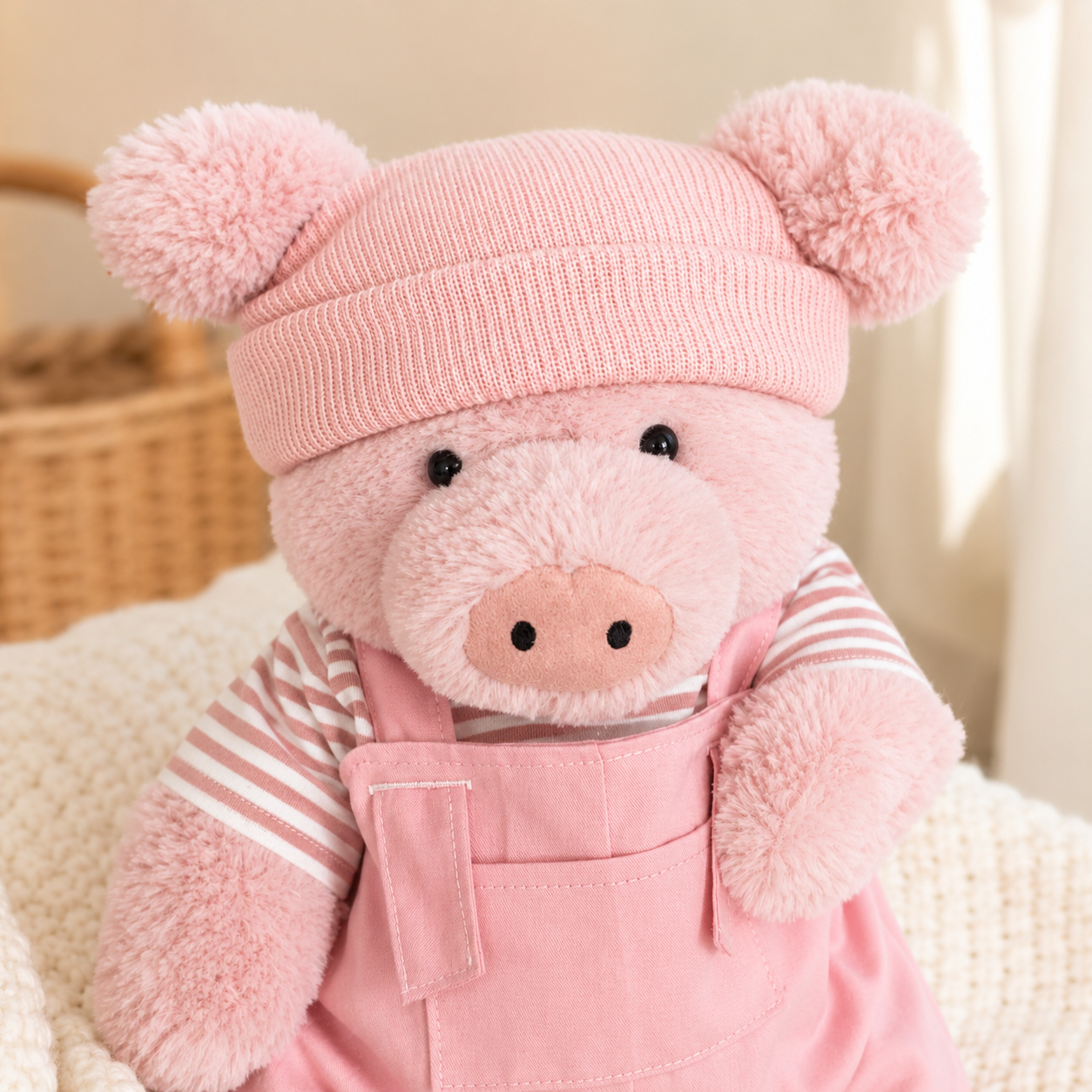 Handmade Cute Teddy Bear Sailor Outfit Set 3 Pieces, Sailor Top Pants & Hat (Clothes Only)