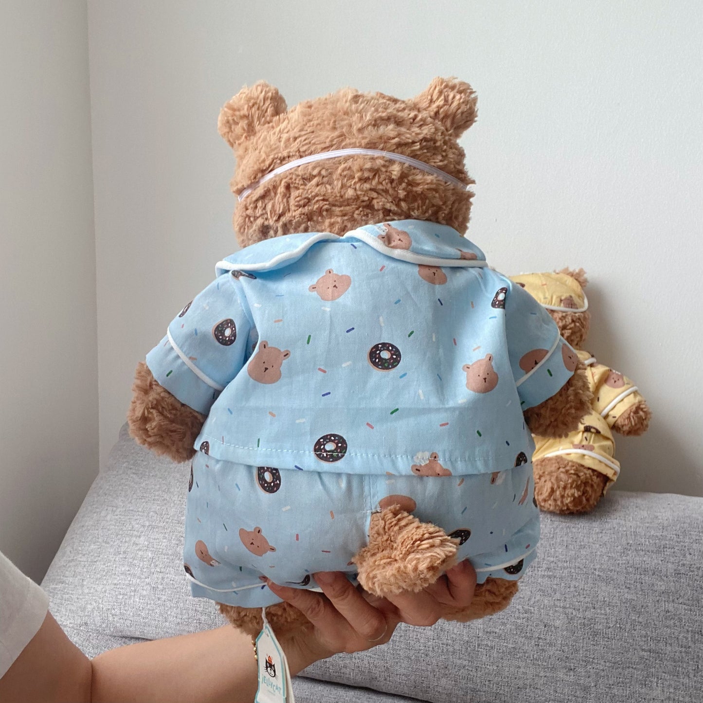 Handmade Teddy Bear Pajama Set with Sleep Mask | Plush Bear Clothes Only