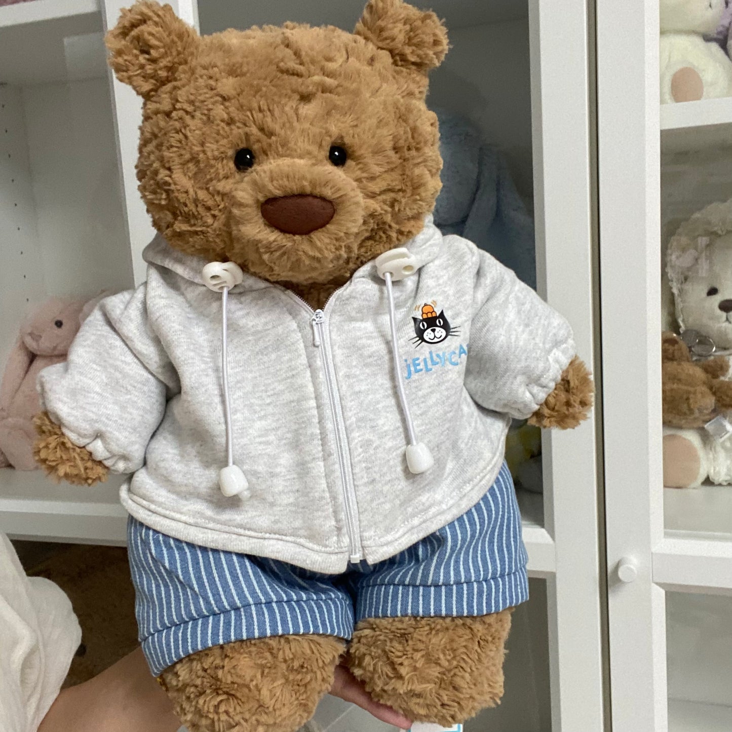 Handmade Bear & Pig Hoodie Jacket Set (Clothes Only, Plush Toy Not Included)