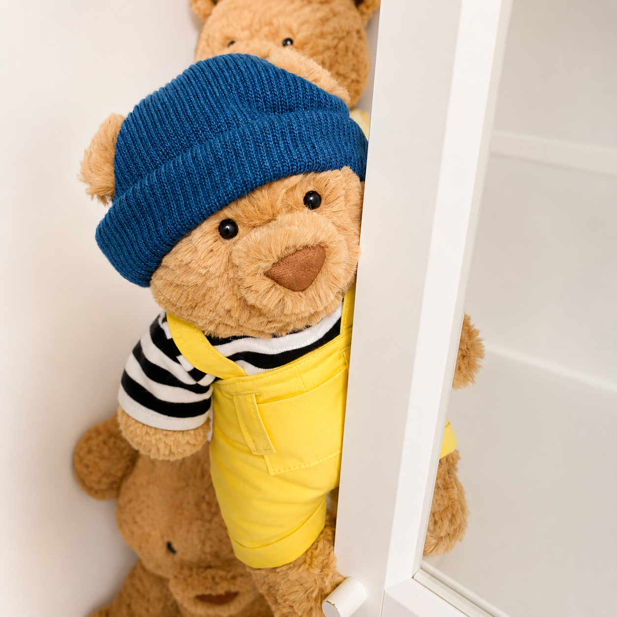 Handmade Cute Teddy Bear Sailor Outfit Set 3 Pieces, Sailor Top Pants & Hat (Clothes Only)