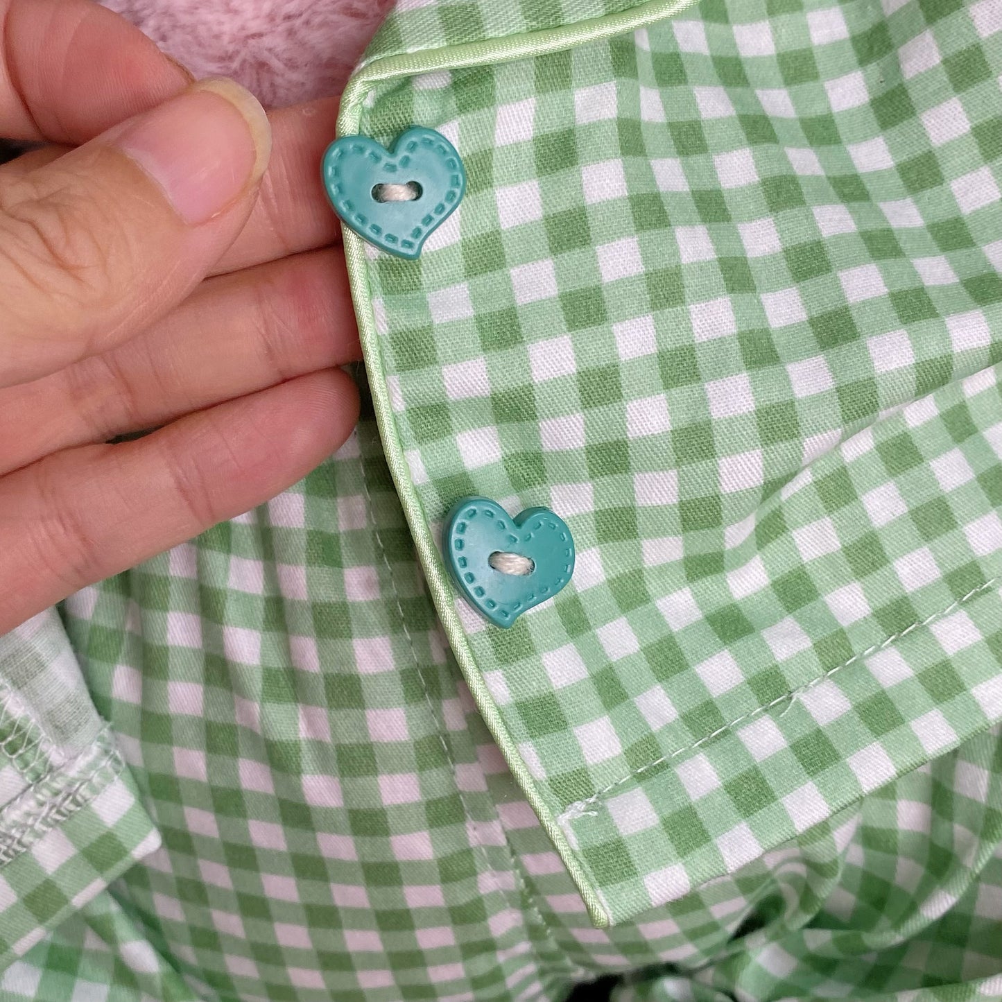 Cute Plaid Cartoon Pajama Set for Plush Bears (Clothing Only, Bear Not Included)