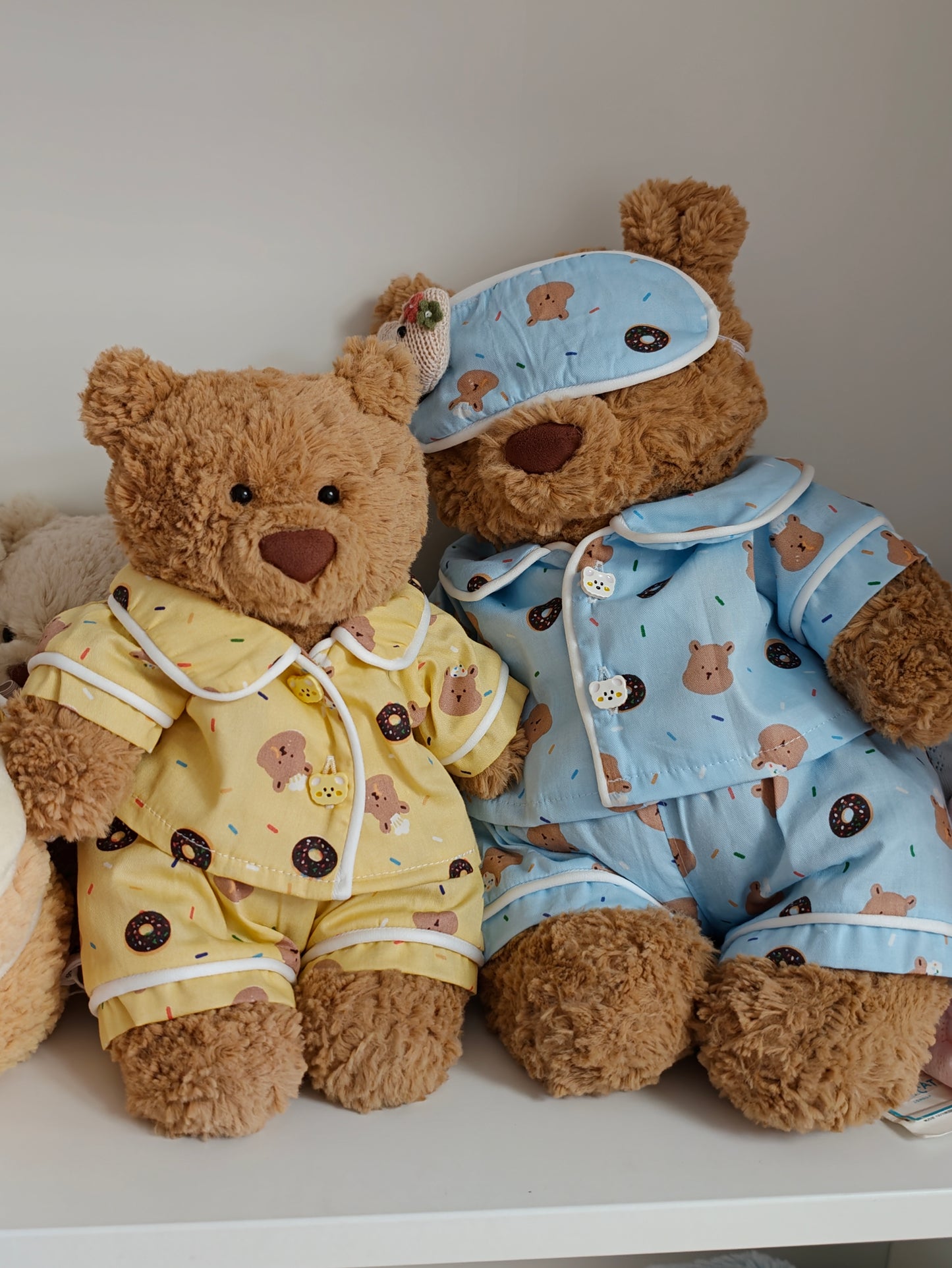 Handmade Teddy Bear Pajama Set with Sleep Mask | Plush Bear Clothes Only